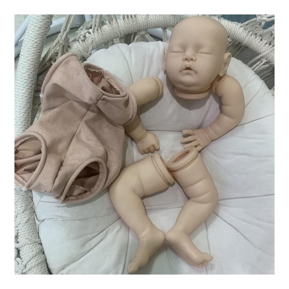 Entzückendes 19-Zoll-Reborn-Puppenset Vivia Sweet Sleeping Baby für Sammler - Handbemalt realistisch und mit unvollendeten Körperteilen - Ein Muss für Puppenliebhaber