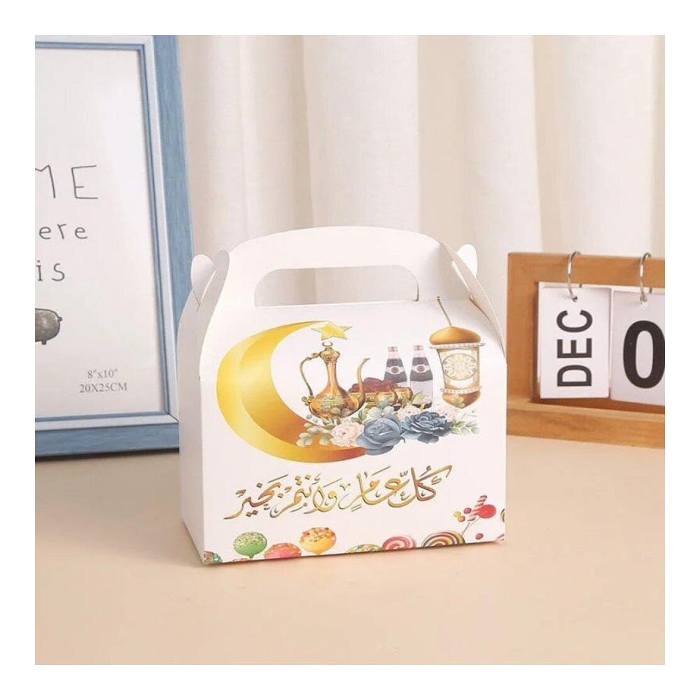 Eid Mubarak 20er Set Kuchenbehälter für Ramadan Party - Cookie Boxen für Muslimische Festlichkeiten - Geschenkverpackung für Eid Al-Fitr und