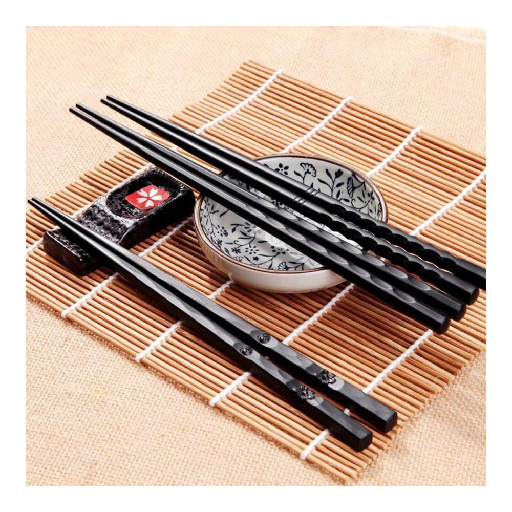 Premium Essstäbchenablagen Stilvolle rutschfeste Alloy Essstäbchen für Sushi & chinesische Küche - Wiederverwendbar & langlebig - Ideal für den Es