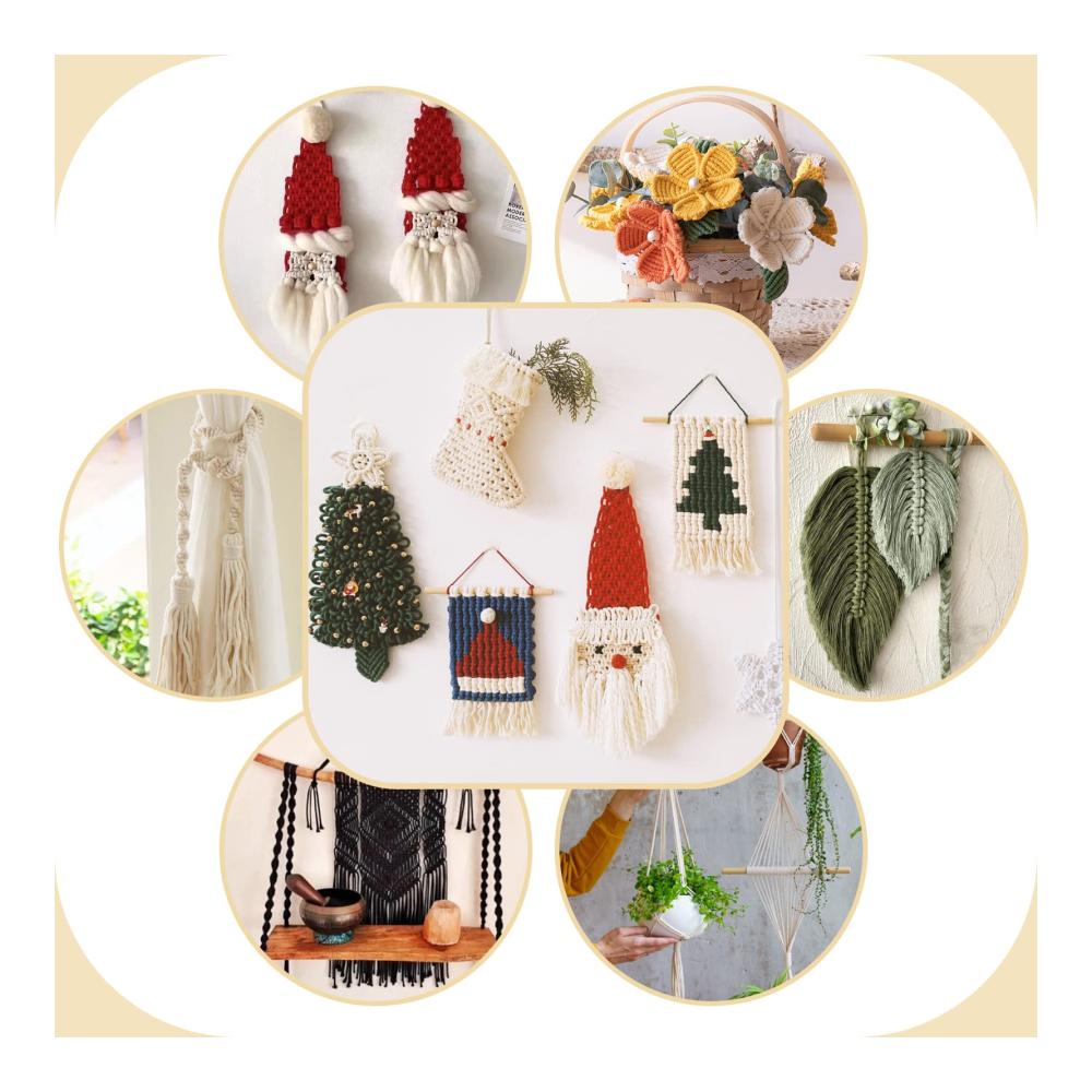 Entdecke kreative Möglichkeiten mit Schnüren & Fäden! Dunkelblaues Makramee-Garn 3mm x 200m – Geflochtenes Baumwollseil für Wandbehang Hängepflanzen & DIY Boho Deko – Hochwertiges Baumwollgarn