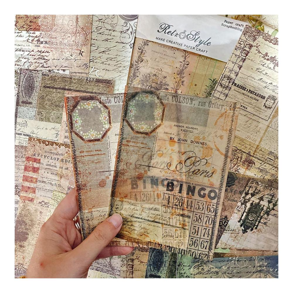 Vielfältiges Dekorpapier 80 Blätter mit Blumen- und Pflanzenmustern | Bastelpapier für Fotoalben Scrapbooks & mehr | Hochwertiges Designpapier in 20 bunten Designs | Scrapbook Zubehör