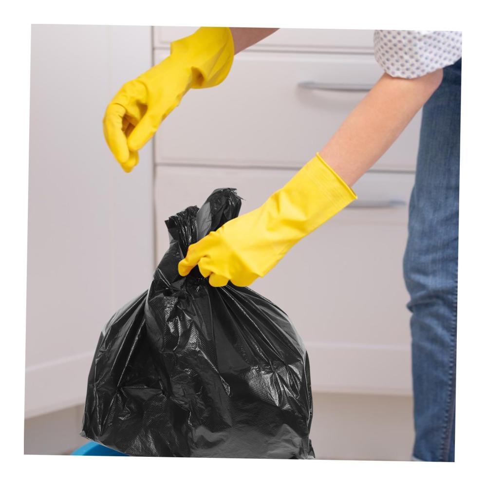 150 Stück Einkaufstasche Müllbeutel - Robuste Müllsäcke für Einkaufswagen und Küchenmüllsäcke - Praktische Lösung für Badezimmer und mehr - Mit Kordelzug und verdickter Beschichtung - Plastikmüll leicht entsorgen