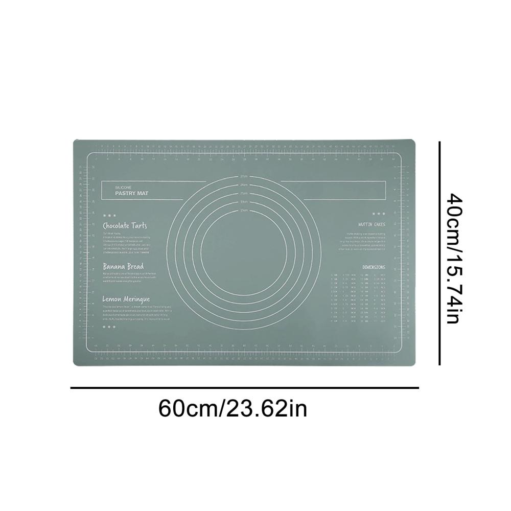 Silikon-Backmatte 24 x 16 Zoll - Extra dicke Antihaft-Blechmatte mit Messung - Backunterlagen in Lebensmittelqualität - Wiederverwendbare Teig-Rollmatte - Kochen und Backen