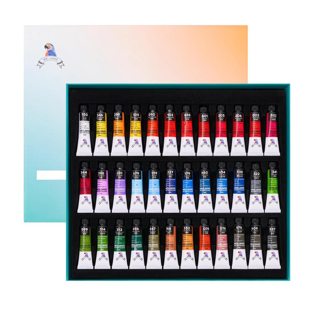 Entdecke die Welt der Farben & Lacke Paul Rubens MeiLiang Aquarellfarben Set - 36 lebendige Wasserfarben mit praktischer Metallbox und hochwertigem Aquarellpinsel! Perfekt für Künstler aller Niveaus