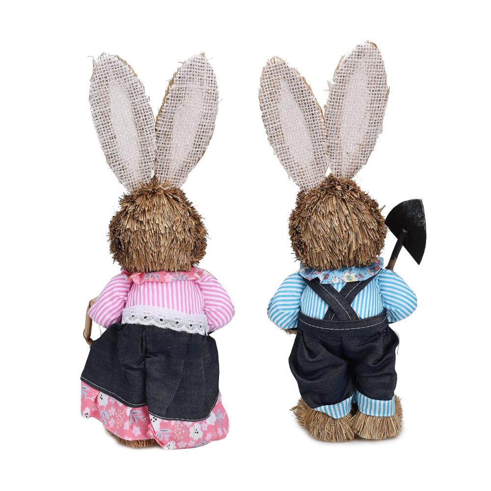 Entdecken Sie die Magie des Frühlings mit 2 bezaubernden Oster-Strohhasen-Figuren! Handgefertigt für Charme und Eleganz. Perfekt für Tischdekorationen Kunsthandwerk und Frühlingspartys im Garten. Niedliche Osterhasen die Ihr Zuhause in eine festliche Oase verwandeln! 🐰🌷 Osterdeko Frühlingskunst HandgefertigteFiguren