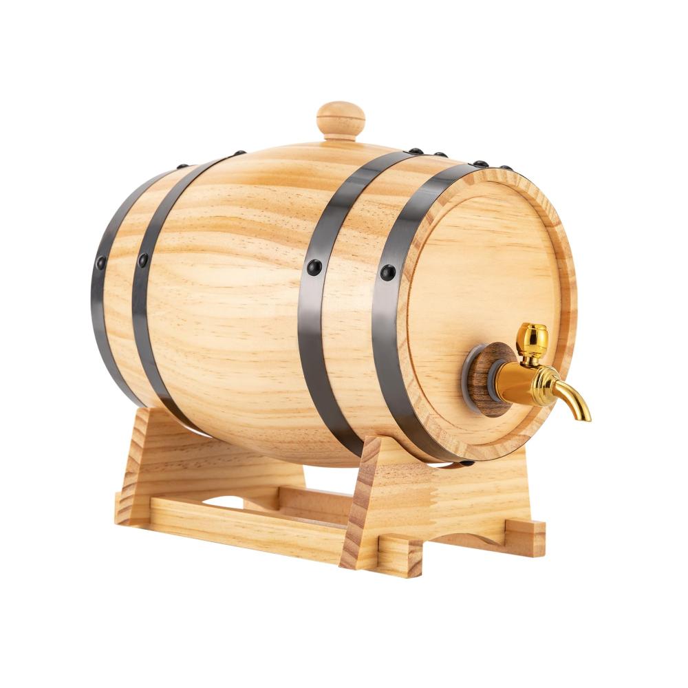 Entdecken Sie das Ultimative Cocktail-Sets 3L Weinfass & 0.8 Gal Holz Whiskey Fass mit Ständer Spund und Zapfhahn. Perfekte Cocktail Maker Maschine für die Reifung von Whiskey Cocktails Tequila Bier und Wein. Ideale Geschenke für Papa