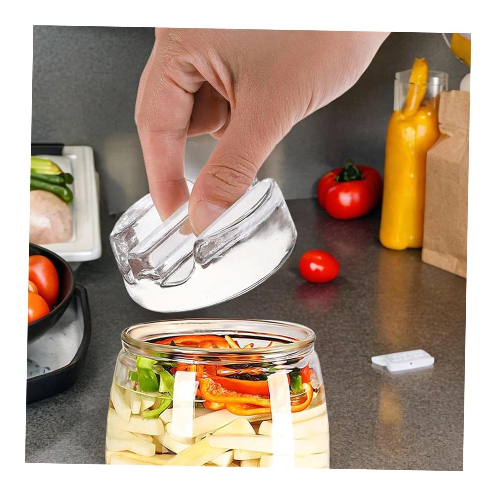 Fermentationsmeister 6er-Set Gärbehälter aus Glas – Leicht zu greifender Deckel perfekte Fermentation – Hochwertige Qualität BPA-frei – Ideal für Sauerkraut Kimchi Gurken und mehr