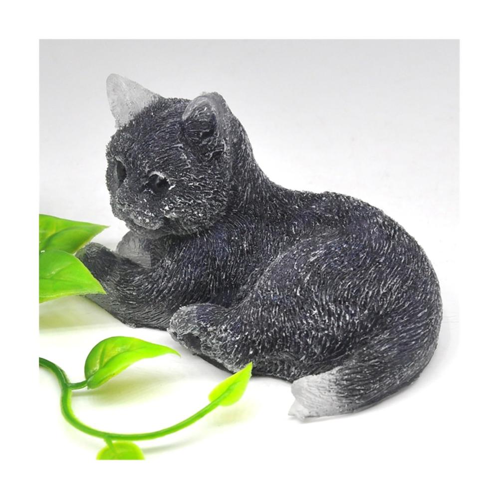 Entspannende Katze Trommelstein Statue - Zimmerbrunnenzubehör für harmonische Wohnkultur - Natürlicher Edelstein Sand Reiki Kristalle - Handgefertigte Steinfigur mit beruhigender Wirkung - Ideales Deko-Accessoire (Farbe Rot Goldstein Größe 1 Stück