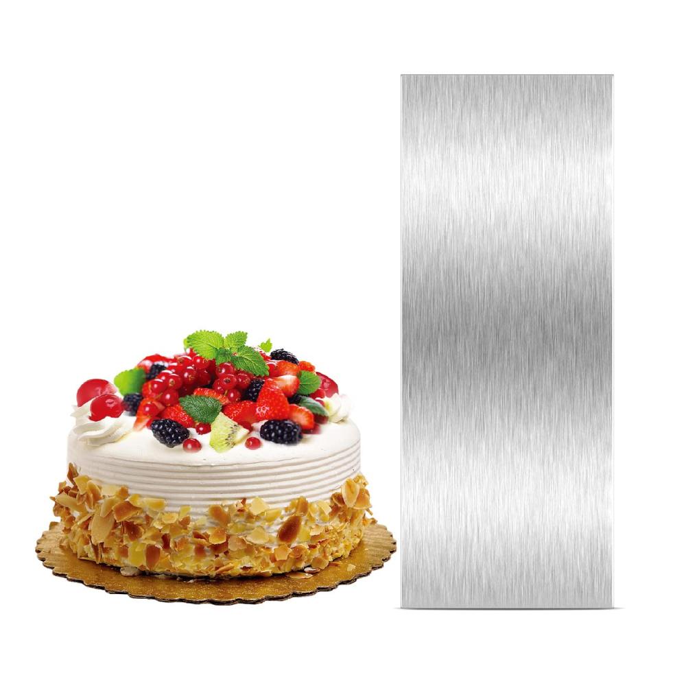 Entdecken Sie das perfekte Modellierwerkzeug 86-Zoll-Edelstahl-Kuchenschaber aus Metall für glatte Tortenoberflächen dekoratives Kuchenkämmen und präzises Schneiden von Mousse und Buttercreme