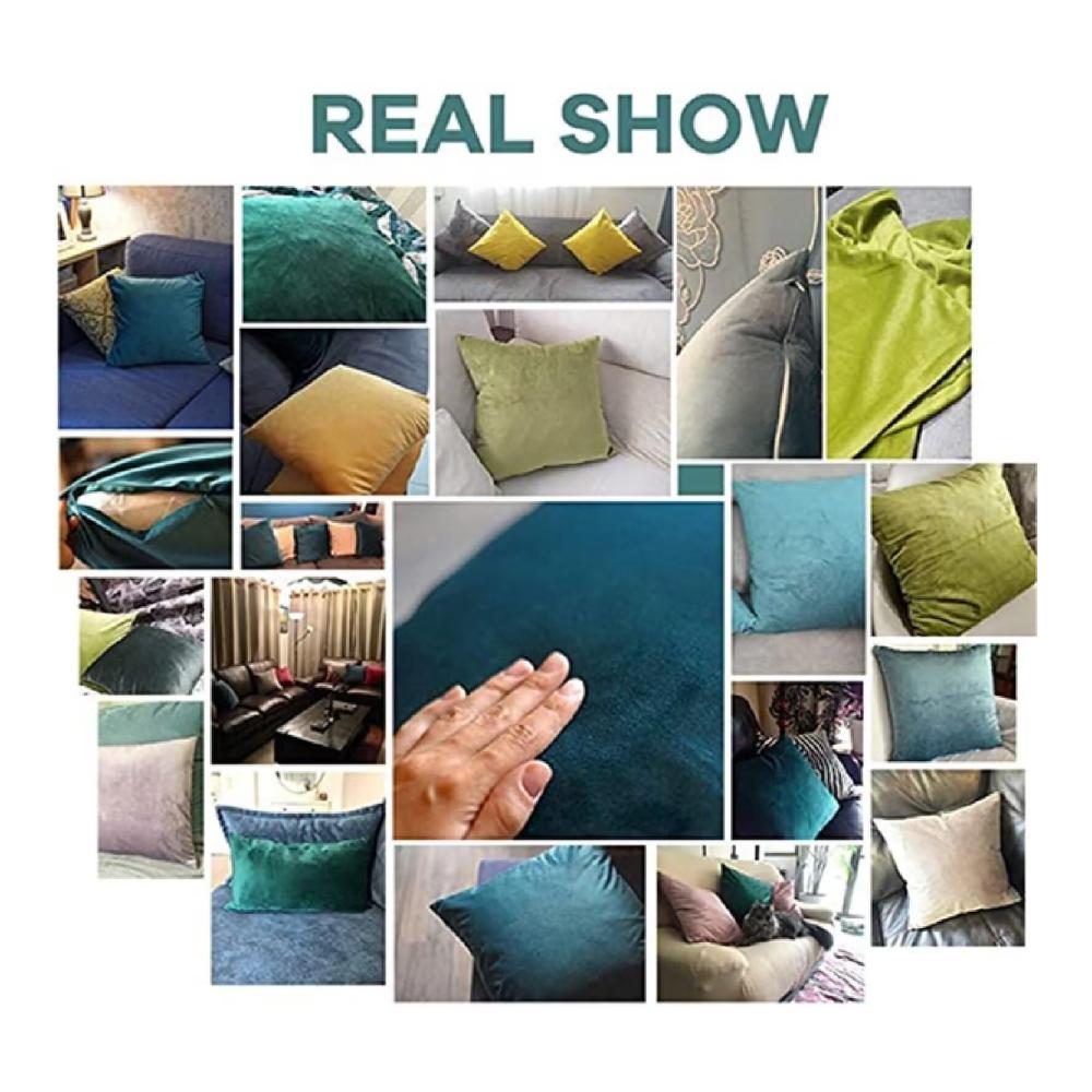 4er Set Weihnachts Zierkissenbezüge 45x45 cm - Dekokissen für Sofa & Sessel - Dekorative Kissenhüllen mit Weihnachtsmotiven - Festliche Sofakissenhüllen für gemütliches Zuhause