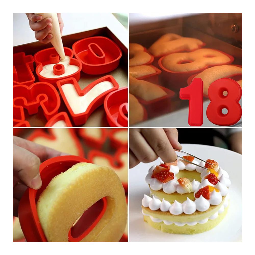 Motivbackformen für besondere Anlässe | Zahl 18 Geburtstag & Hochzeit | Silikonform für kreative Kuchenkreationen | Große Nummernbackform | Backspaß für Jub