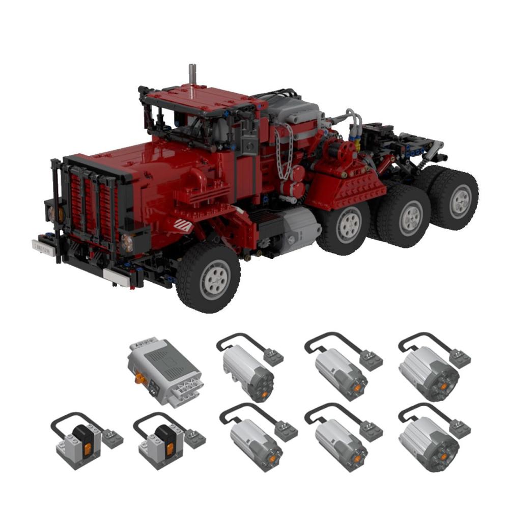 Entdecken Sie den ultimativen Fahrzeugspaß Technik Transporter LKW Spielzeug mit Anhänger Bausteine | Realistischer Technik Lastwagen mit Motor | 1815 Klemmbausteine Kompatibel mit Lego