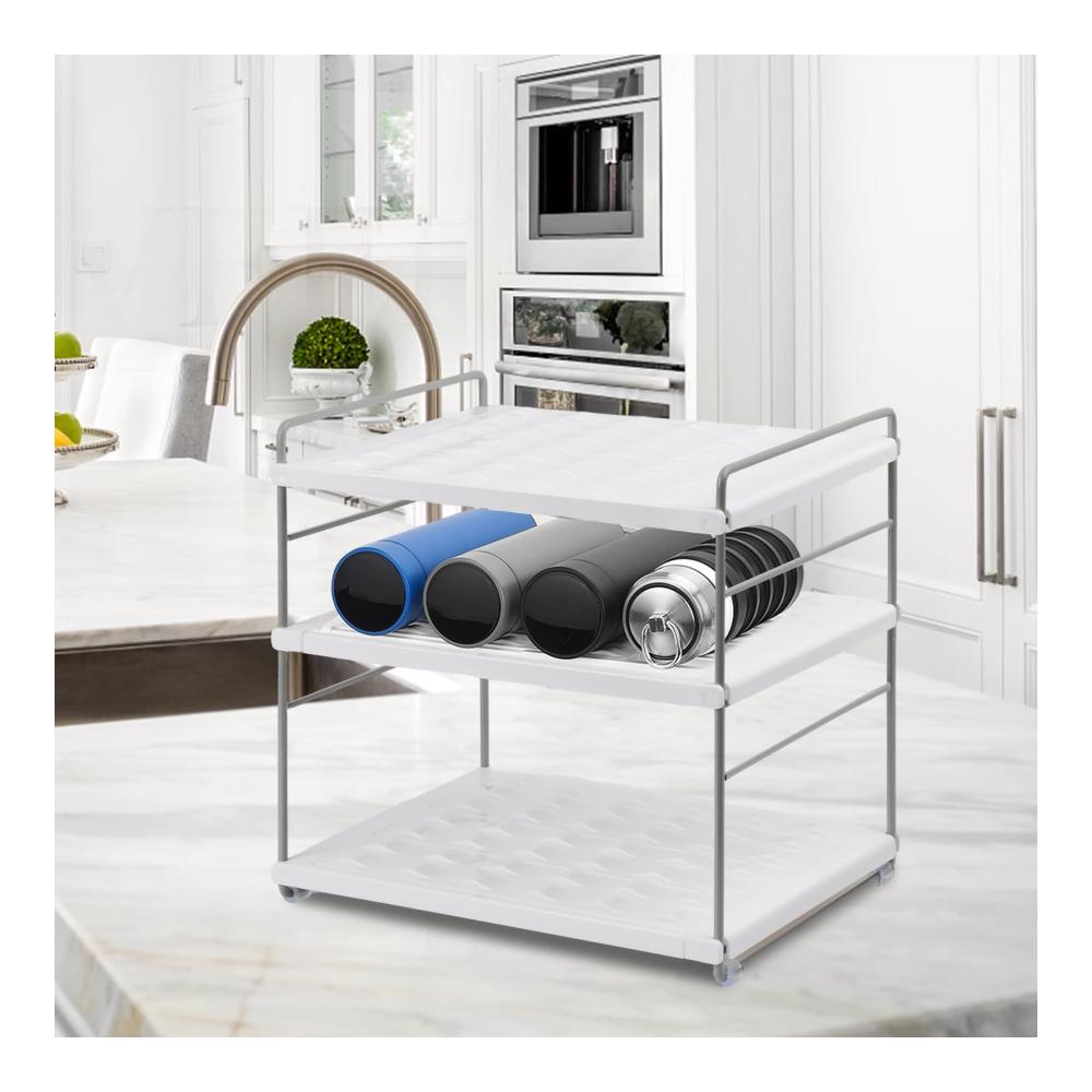 Optimale Weinschränke xianynow Ausziehbarer Flaschenhalter - Multifunktionaler Kühlschrankorganizer & Aufbewahrungsregal für Küchenschränke stapelbares Weinregal für Küche Schrank und Büro. Stilvoll geordnete Weinlagerung