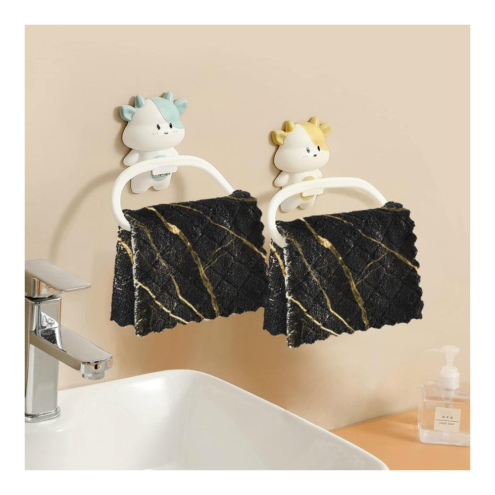 Premium Schwedische Geschirrtücher 6er Pack - Weich & Saugfähig - Küchentücher Set 28x28 cm - Stilvoller Gold/Schwarz Marmor Design - Perfekt für Küche & Ha