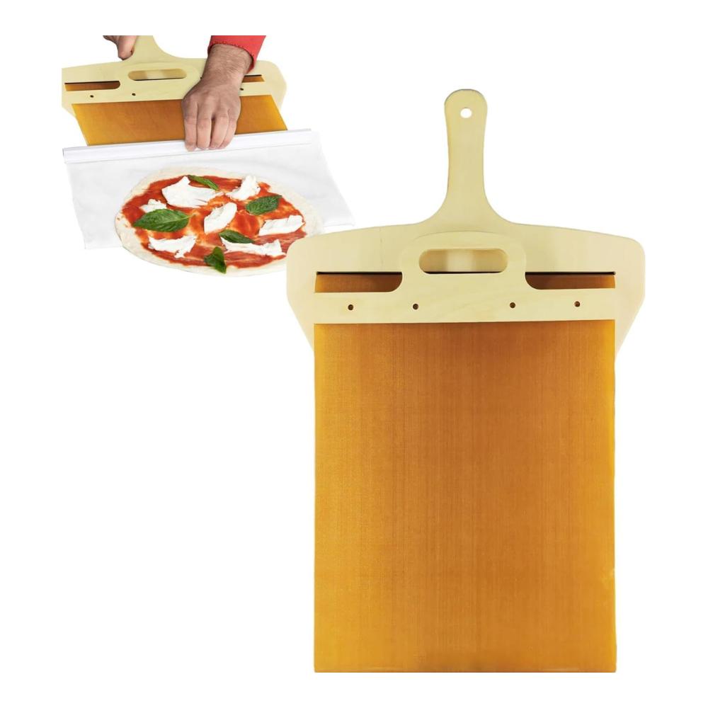 Erleichtern Sie das Pizzabacken mit unseren Antihaft-Pizzapfannen | Große Ofen-Pizzaschaufel mit Holzgriff für Zuhause & Restaurants | 55x30cm Ideal für köstliche Pizzen