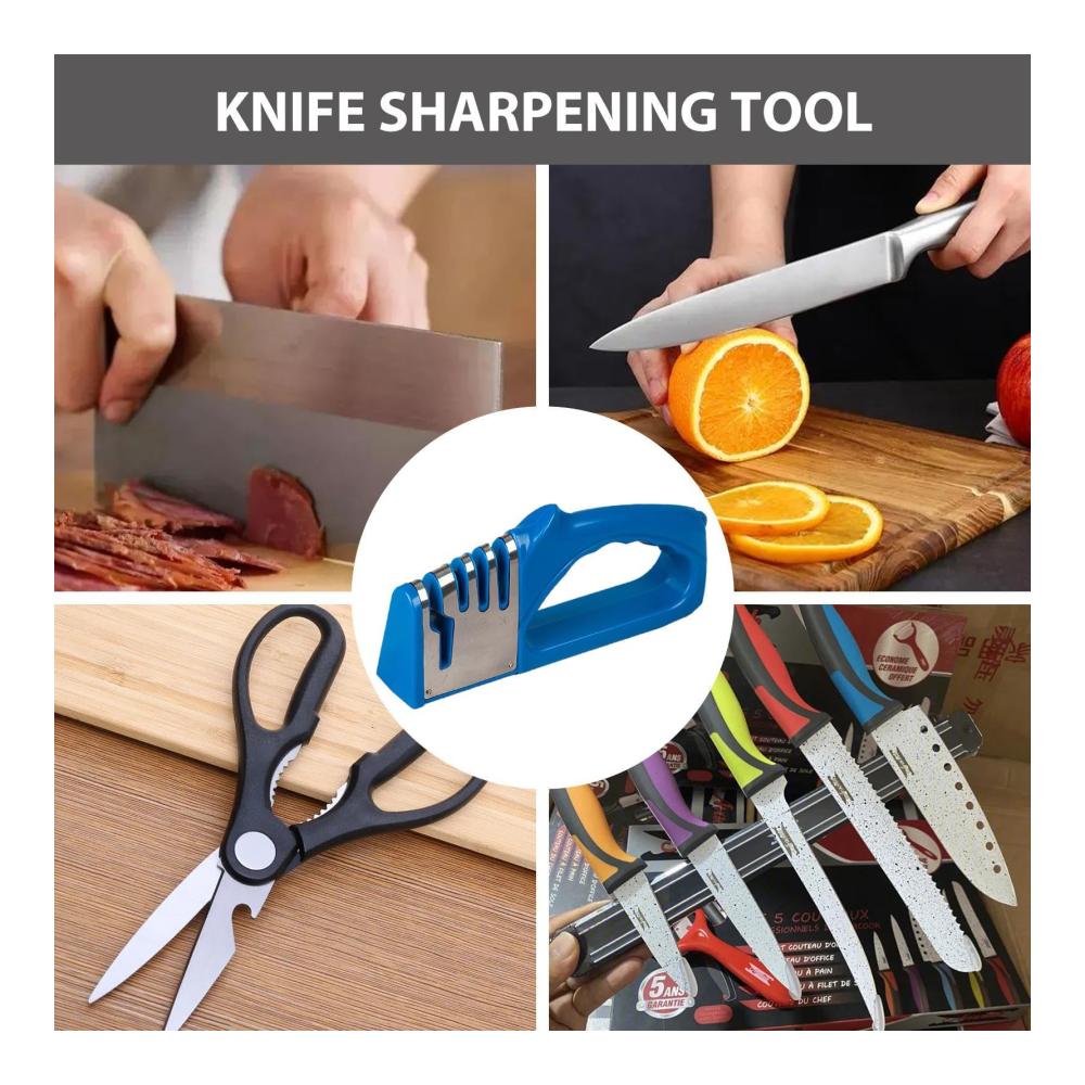 Chef Cutter Sharpener - 4-stufiger Manueller Messerschärfer mit Weichem Griff | Schnelles Schärfen und Polieren für Präzises Schneiden | Küchenschärfer zur Reparatur und Pflege