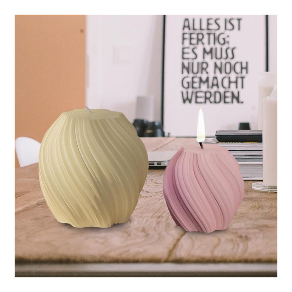 3D Spirale Kerzenformen Gießformen Set – Silikon Kerzenherstellung Formen für DIY Kerzen Geometrische Designs – Hochwertige Kerzengießformen Kit für kreative Heimdekoration und Handarbeit