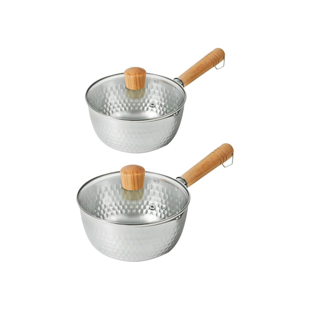 Entdecken Sie die Eleganz der Küche Premium Edelstahl-Kasserolle mit Deckel und extralangem Griff – Japanisches Hammermuster für perfekte Köstlichkeiten! Vielseitiger Milchtopf robust für Suppen und Aufläufe. Ein Must-Have für Ihre