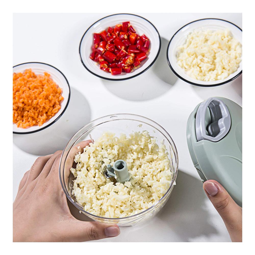Entdecken Sie die Vielseitigkeit Manuelle Knoblauchpresse und Gemüseschneider 500ml – Zwiebel Zerkleinerer & Chopper – Ideal für Obst Gemüse Nüsse und Tomaten