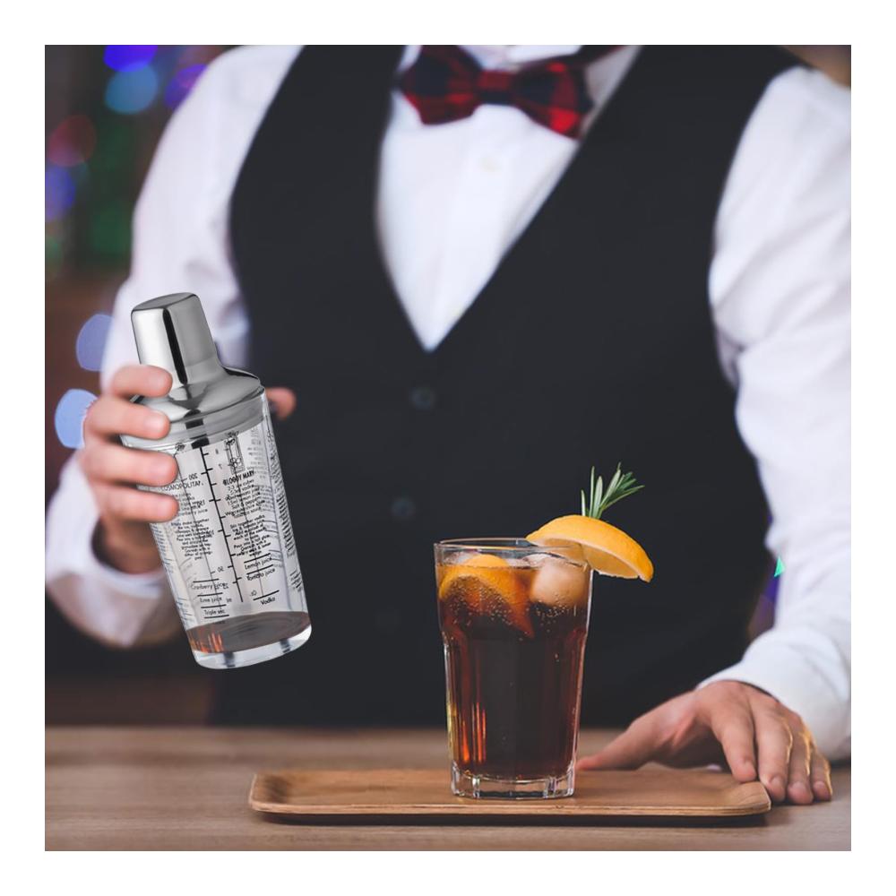 Exklusives Cocktail-Shaker-Set aus Edelstahl – Premium Barkeeper-Kit für stilvolle Getränkemixe – Langlebiger Martini-Shaker und sicheres Mixer-Set – Perfekt für Zuhause Bars & Partys