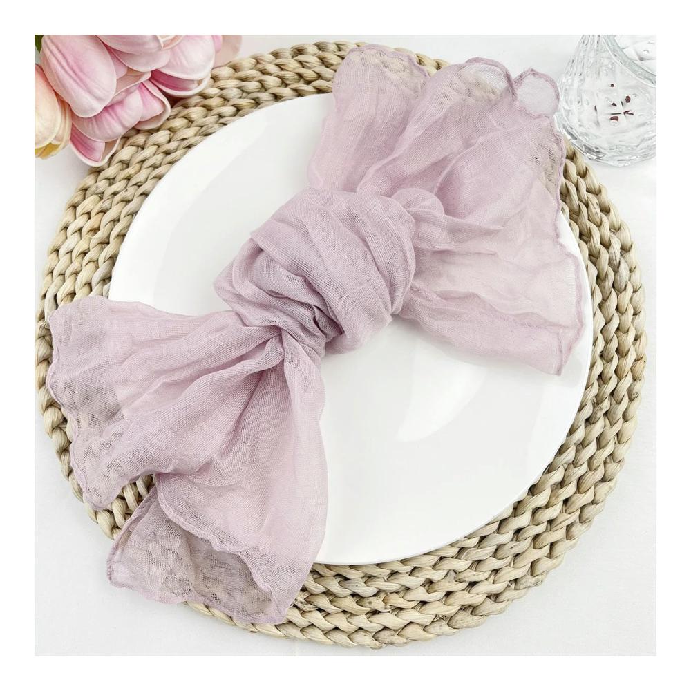 Luxuriöse Küchentextilien 10er-Pack Stoffservietten 50x50 cm elegantes Lila-Beige Design rustikale Eleganz für Abendessen & Café-Dekor weiche Baumwolle perfekt gefaltet