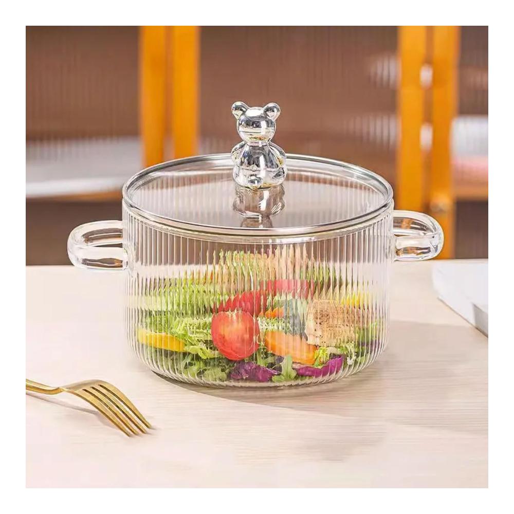 Hochwertiger 18 l Glas-Kochtopf mit hitzebeständigem Borosilikatglas-Deckel | Kochgeschirr für Herd und Ofen | Vielseitiger Auflauf für die Küche