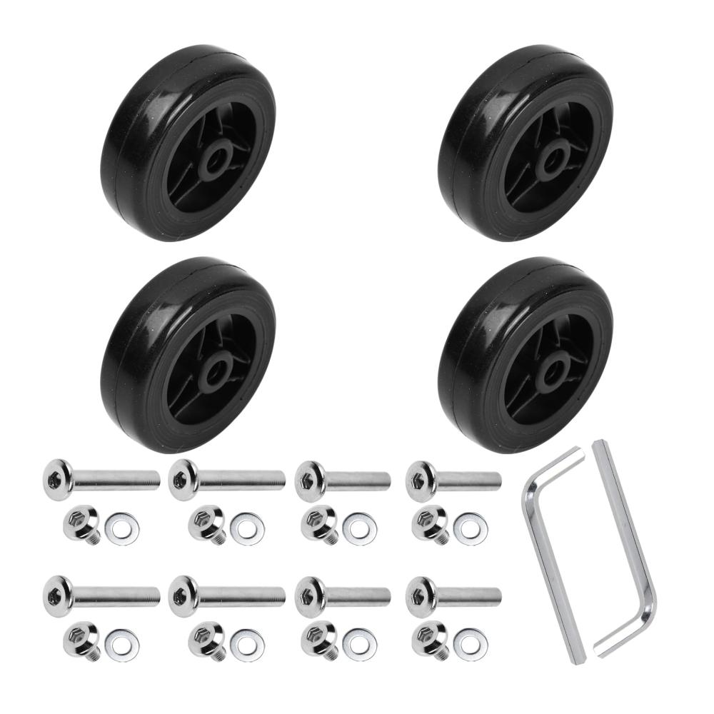 Premium Brads Ersatzrollen Set - Leise verschleißfest & einfach zu montieren - Passend für die meisten Koffer - Inklusive Werkzeug - 50 mm Durchmesser