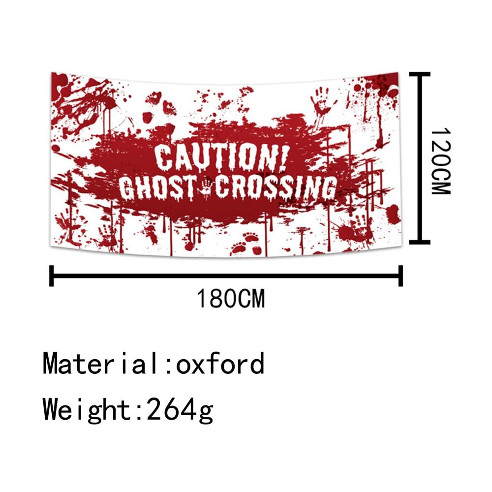 Halloween Banner Set | Gruselige Dekoration mit Blutmesser & Geistmotiven | Horror-Thema für Allerheiligen | Einfache Montage | Perfekt für Halloween-Partys & Dekorationen