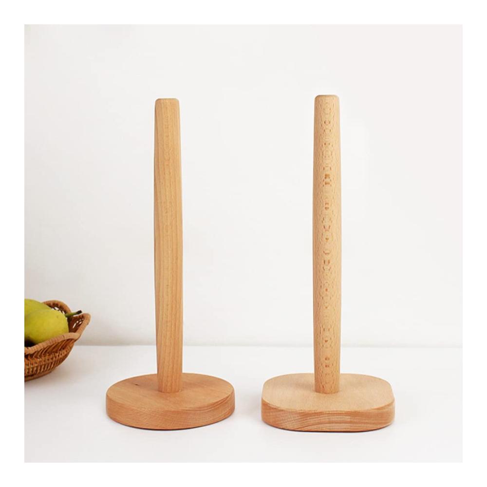 Erhöhen Sie die Eleganz Ihrer Küche mit unserem hochwertigen Holz Küchenrollenhalter. Stilvoll praktisch und freistehend für ultimative Bequemlichkeit