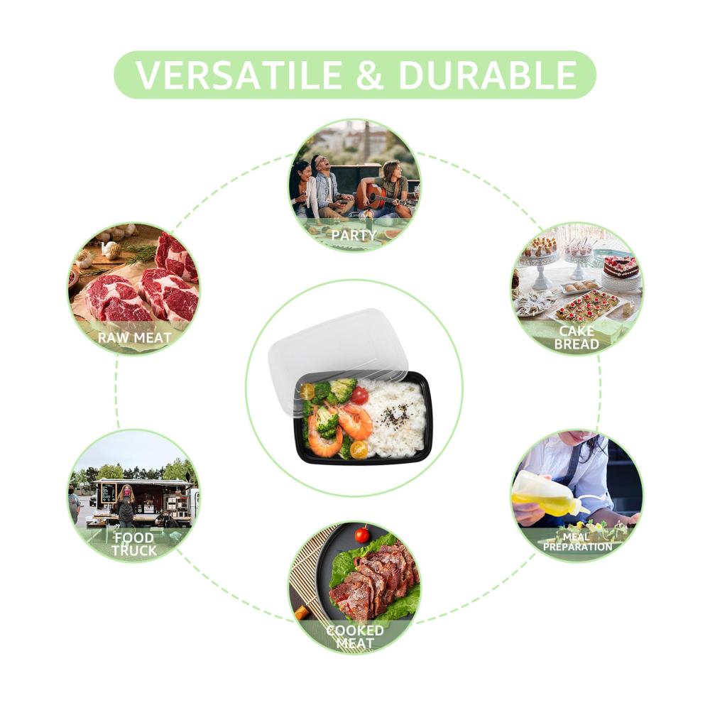 25-teiliges Vorratsdosen-Set - Meal Prep Container für Mikrowelle - Wiederverwendbare Kunststoffboxen - Spülmaschinenfest und BPA-frei - Ideal für Camping und