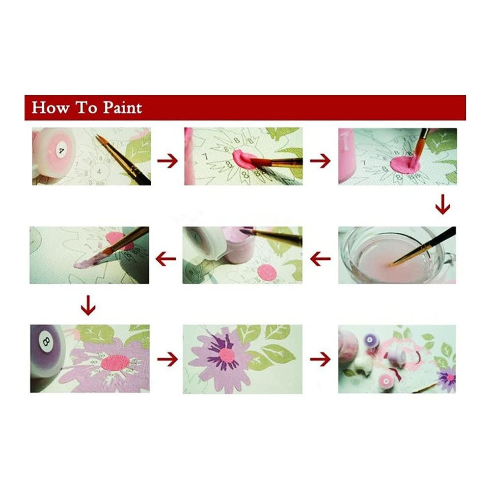 Kreative Entfaltung Meecaa Malen nach Zahlen Fisch & Lotus Kit für Erwachsene - DIY Malsets für entspannende Stunden - Ölgemälde 40.6x50.8cm