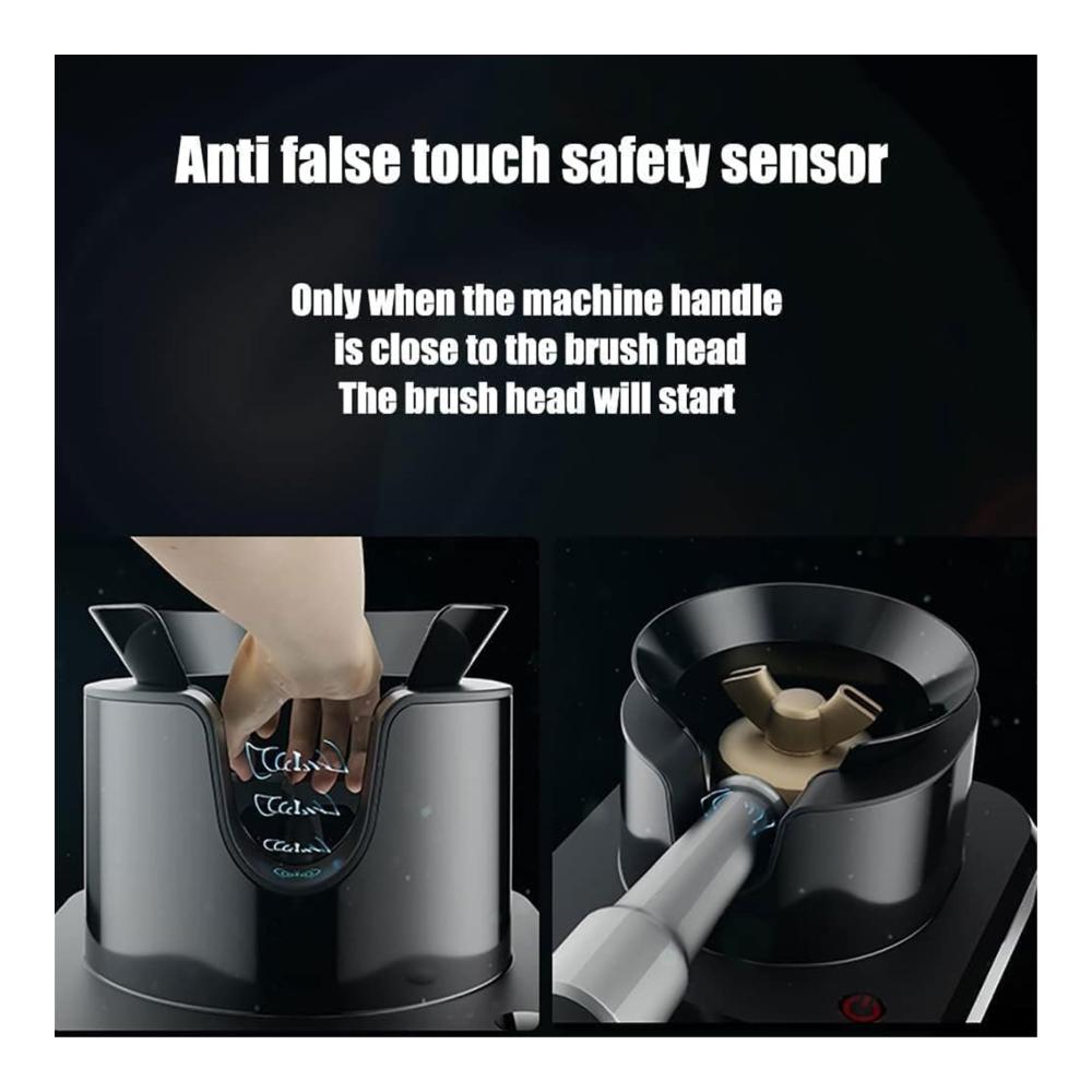 Entdecken Sie die Magie der Pinselvielfalt! Vollautomatischer 30-W-Pulver-Geschirrspüler für effiziente Reinigung. Ideal für gewerbliche Kaffee-Siebträger mit 3 innovativen Bürstenköpfen. Blitzschnelle 3-Sekunden-Reinigung abnehmbares Design und Anti-Unfall-Touch-Technologie. Machen Sie Schluss mit lästigem Schrubben - erleben Sie perfekte Sauberkeit