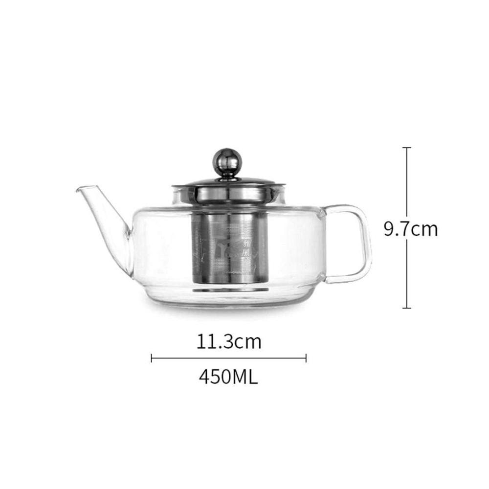 Entdecken Sie die Kunst des Teebrauens mit unserer hitzebeständigen Teekanne aus klarem Glas - 500 ml Fassungsvermögen - inklusive Teesieb für Kung-Fu-Stil Zubereitung von Tee und Kaffee