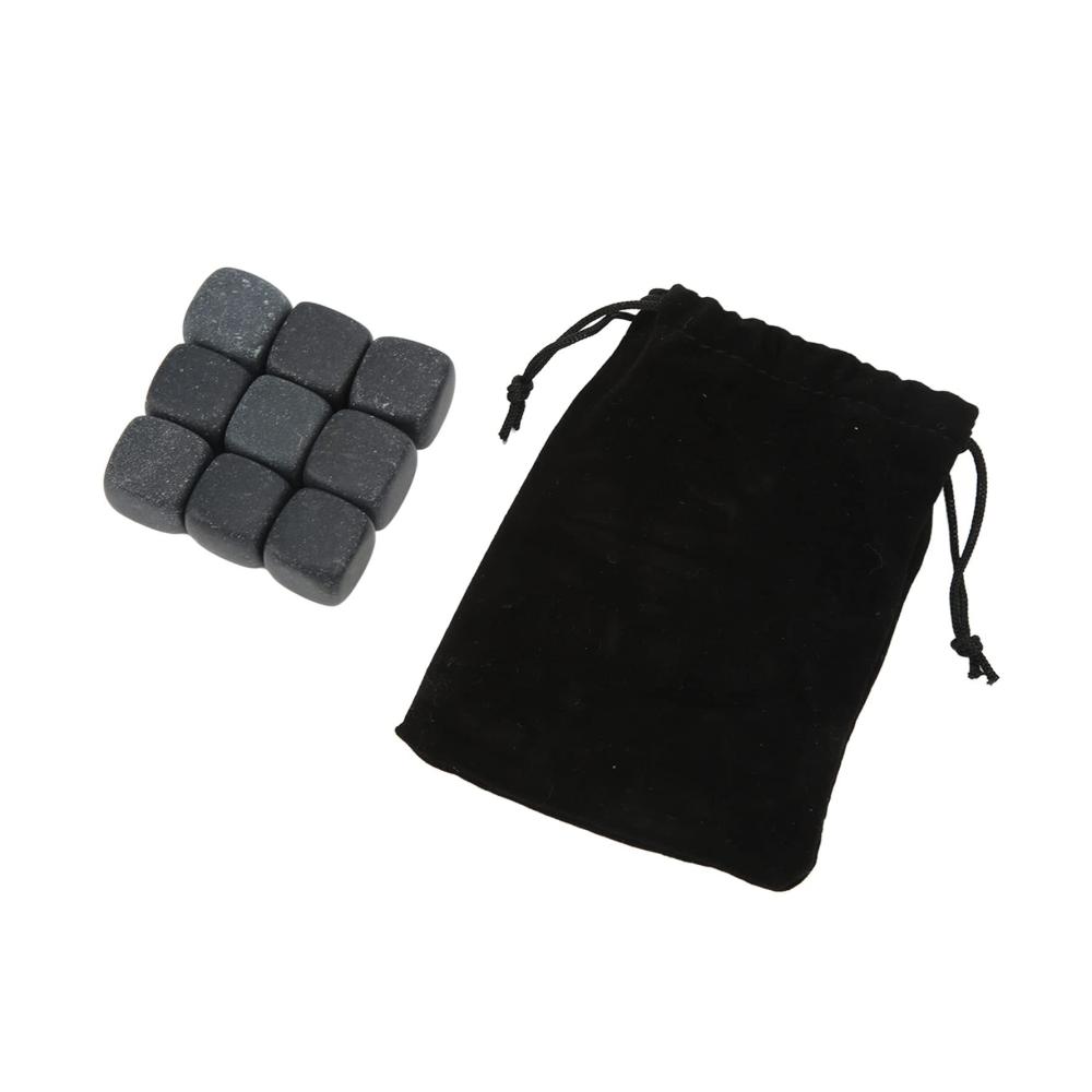 Premium Cocktail-Set mit Basalt-Kühlsteinen | Exklusives Barzubehör für Whiskey Wodka Tequila | Wiederverwendbare Würfel in stilvollem Etui | Perfektes Geschenk für Getränkeliebhaber