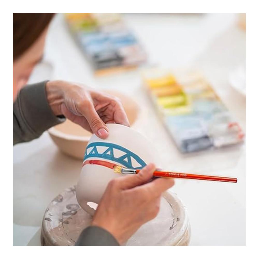 Hochwertiges 12-teiliges Pinsel-Set für Künstler und Studenten - Perfekt für Acryl Aquarell und Keramikglasurmalerei - Ideal für Kinder und Erwachsene zum Zeichnen und Malen