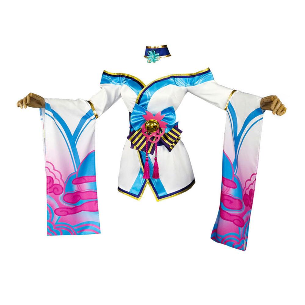 Innovative Unterwäscheverschlüsse LOL Spirit Blossom Ahri Cosplay Kostüm - Hochwertiges Kimono Hanfu Set für Frauen mit authentischem chinesischem Kleid und Zubehör für das ultimative Cosplay-Erlebnis