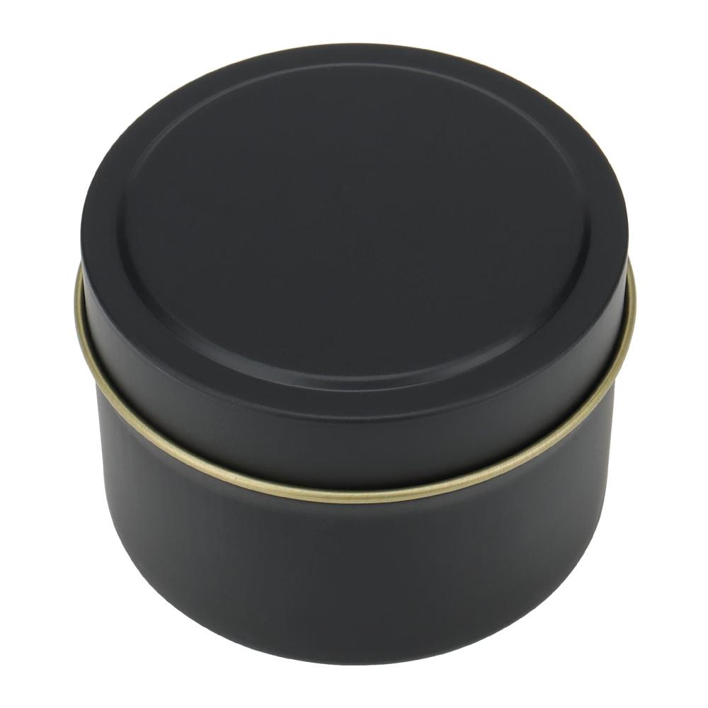 Praktisches Set 24-teilige Schwarze Kerzendosen (120ml) mit Deckel - Ideales Zubehör für Kerzenherstellung und Teesüßigkeiten-Aufbewahrung