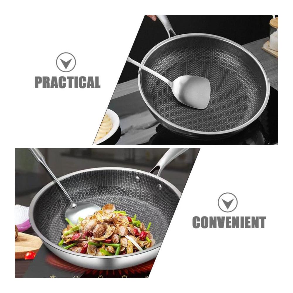 Luxshiny Brat- & Universalpfannen-Set 24 cm Antihaft-Edelstahl-Wokpfanne mit Ofenfeste Griffe. Ideal für Induktionsherde. Kochgeschirr für Meisterköche