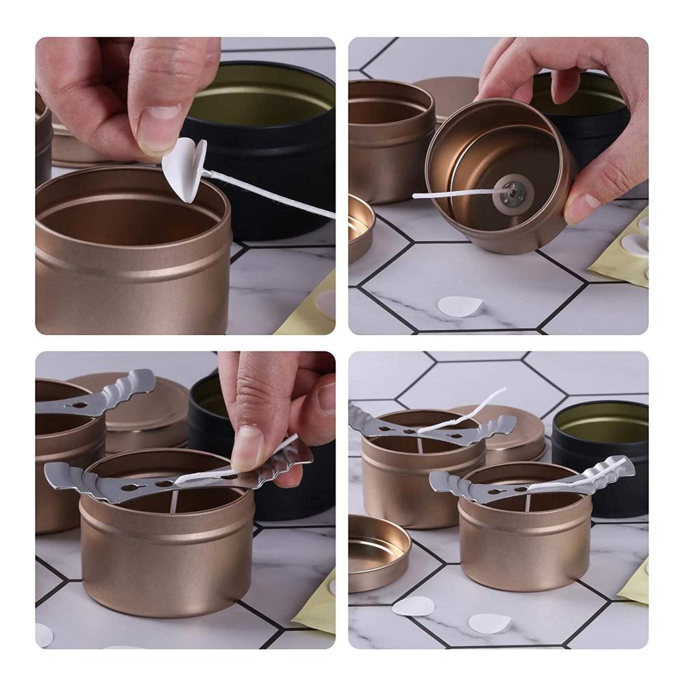 24er Set Kerzendosen 4oz mit Deckel - Metallgläser für DIY Kerzenherstellung Kunsthandwerk & Partygeschenke - Zubehör für kreative Geschenkideen