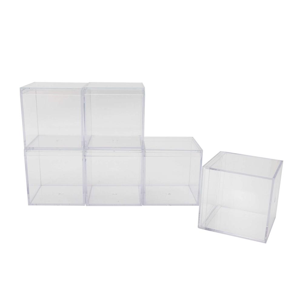 6er-Pack Transparente Acrylboxen Praktische Aufbewahrungslösung für Süßigkeiten Party- und Gastgeschenke. Dekorative Wohnaccessoires & Deko-Kisten mit separaten Deckeln
