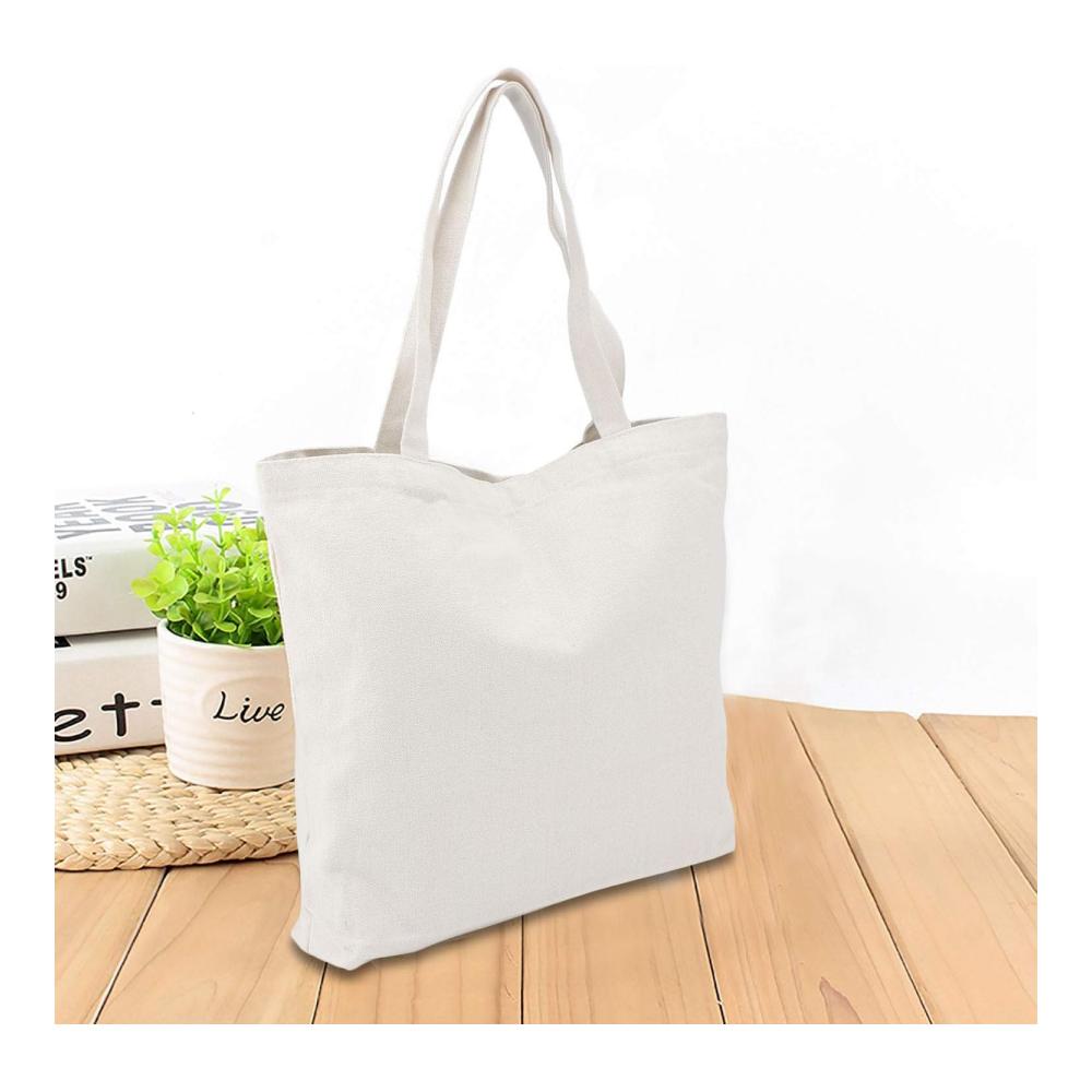 3er Set Große Leinen Einkaufstaschen | Wiederverwendbar & Personalisierbar | Natürliche Umhängetaschen für Malerei Handwerk & Projekte | Beige 50.8 x