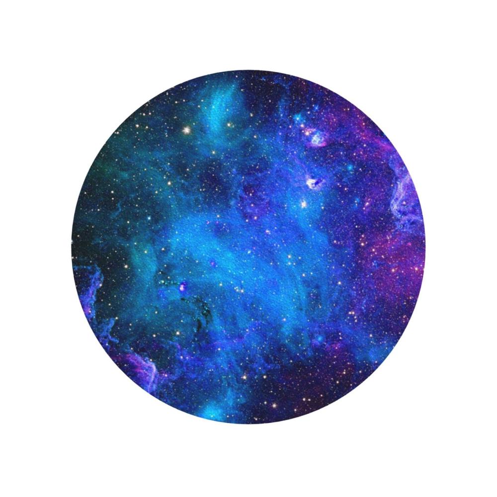 Entdecke die Schönheit des Universums 6er-Set Galaxie-Druck Leder-Untersetzer für Zuhause und Küche | Stilvolle Einweihungsgeschen