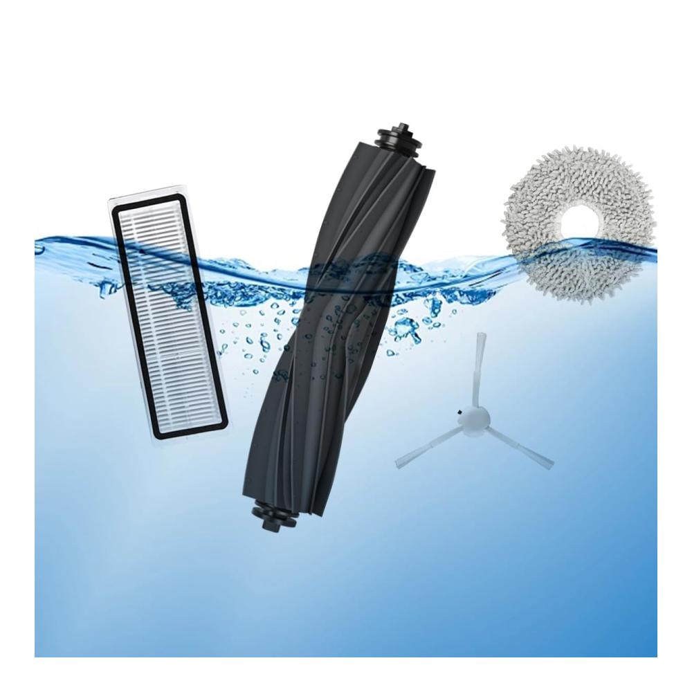 Entdecken Sie das Ultimative Zubehörpaket für Dreame L10s Ultra/L10 Ultra/L10s Pro! Ersatzteile Set für Xiaomi X10 Plus - 1 Bürste 6 HEPA Filter 6 Wischpads 6 Seitenbürsten. Erhalten Sie Spitzenleistung mit hochwertigen Ersatzteilen