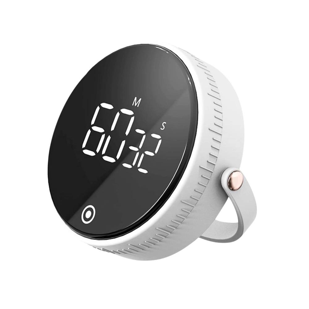 Eieruhren Digitaler Küchentimer mit großem LED-Bildschirm Magnet-Halterung & einstellbarer Lautstärke/Helligkeit. Perfekt für Backen & Training