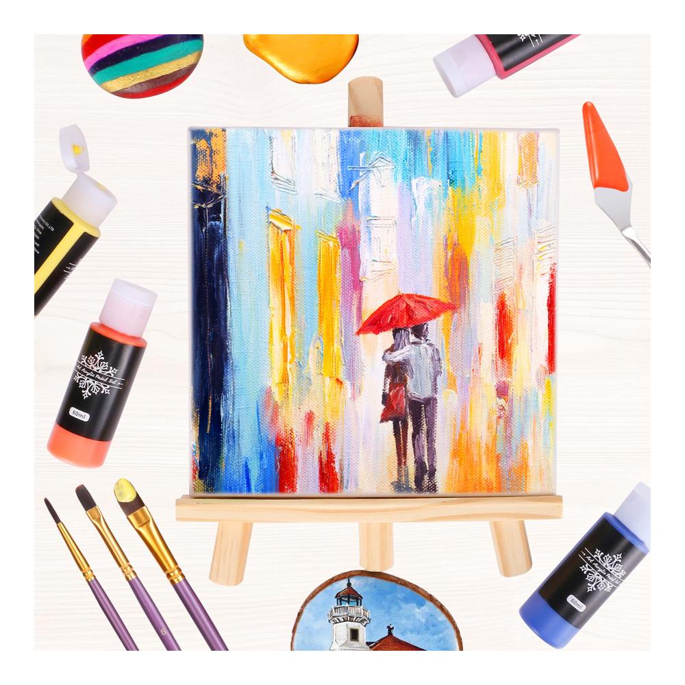 Entdecken Sie die Brillanz der Gifort Metallische Acrylfarben! 12 schillernde Farben (60 ml) mit 3 hochwertigen Pinseln - Ideal für Felsmalereien Leinwand Holz und Keramik. Hochpigmentiert und ungiftig perfekt für Künstler und Anfänger. Verleihen Sie Ihren Kunstwerken einen metallischen Glanz
