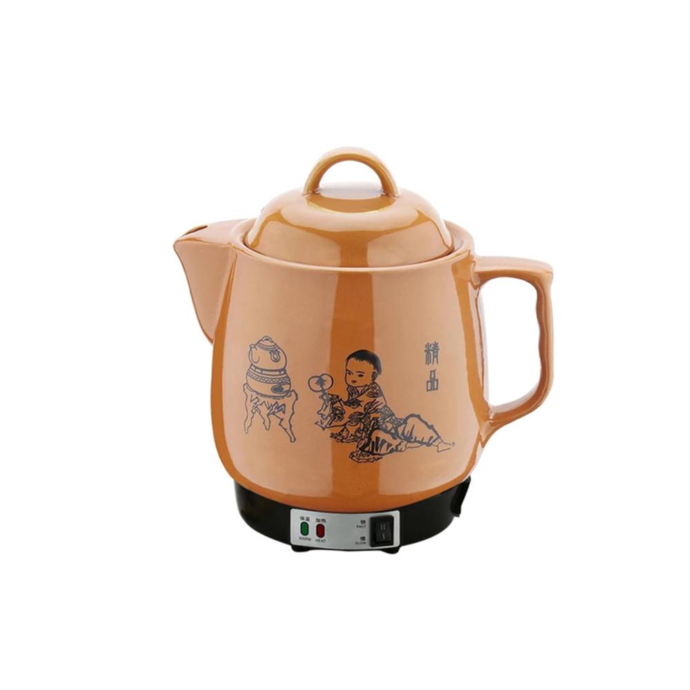 Elektrischer Teekessel 4L | Keramischer Kräutertopf | Gesunde Teekanne für Chinesische Medizin | Automatischer Schmortopf | Hitzebeständiger Keramik-Trankerhitzer | Tee- & Kaffeekanne