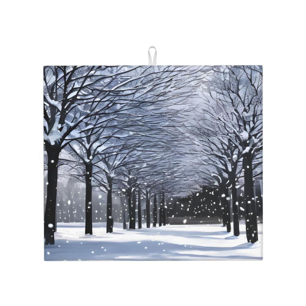 Schneefall im Park