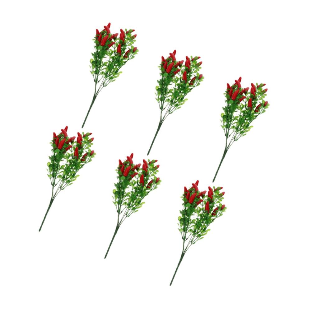 Attraktiver 6er-Pack Künstliche Blumensträuße – Lebensechte Blumenzweige für Zuhause – Dekorative Kunstblumen für jedes Ambiente – Haltbare Kunstblumen für langanhaltende Schönheit