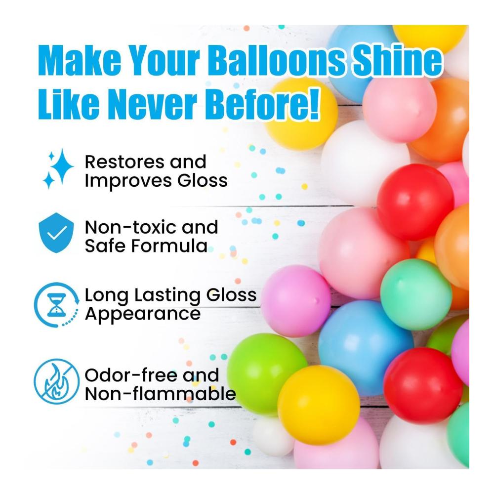 Luftballons Hochglanzspray 3er Pack | Aerosol-Ballonspray für Party Geburtstag & Hochzeit | Ballon-Glanzspray verbessert Dekoration | Heliumballon Versiegelung inklusive