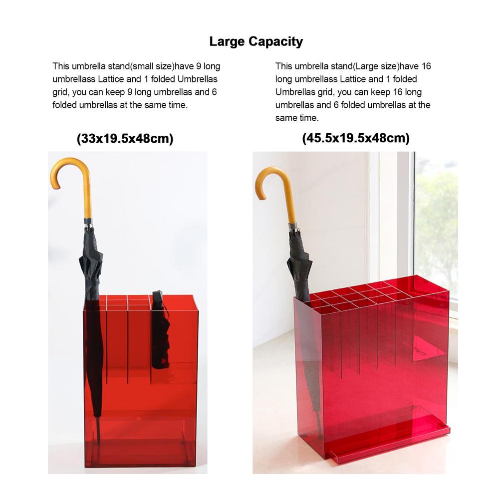 Organisieren Sie Ihre Eingangsbereich mit Stil - Transparenter Acryl-Schirmständer Platz für 15 Schirme und Spazierstöcke. Ideal für Zuhause Büro und Foyer